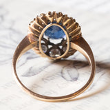 Vintage Ring aus 18 Karat Gold mit Saphiren (ca. 1.90 ctw) und Diamanten (ca. 1.30 ctw), 70er Jahre