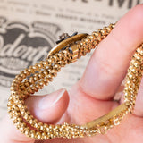 Старинный браслет из 18-каратного золота и серебра с бриллиантами огранки «роза», конец 800-х гг.