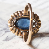 Vintage Ring aus 18 Karat Gold mit Saphiren (ca. 1.90 ctw) und Diamanten (ca. 1.30 ctw), 70er Jahre