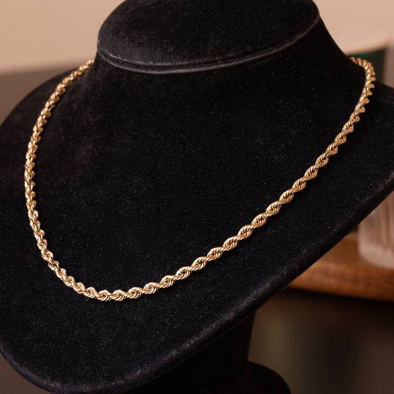 Collana torchon vintage in oro 9K, anni ‘60/‘70