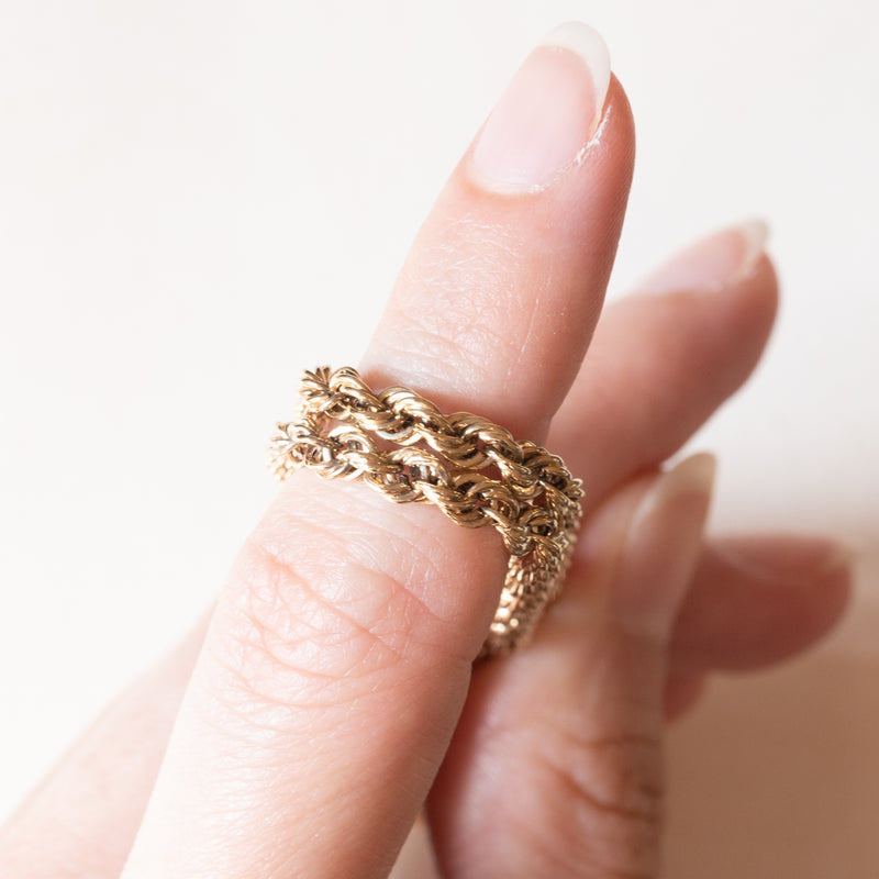 Collana torchon vintage in oro 9K, anni ‘60/‘70