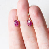 Vintage 8K Gold Ohrringe mit Rubinen, 60er / 70er Jahre