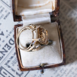 Anello vintage da cocktail in oro 9K con quarzo citrino e zaffiri bianchi, anni ‘70