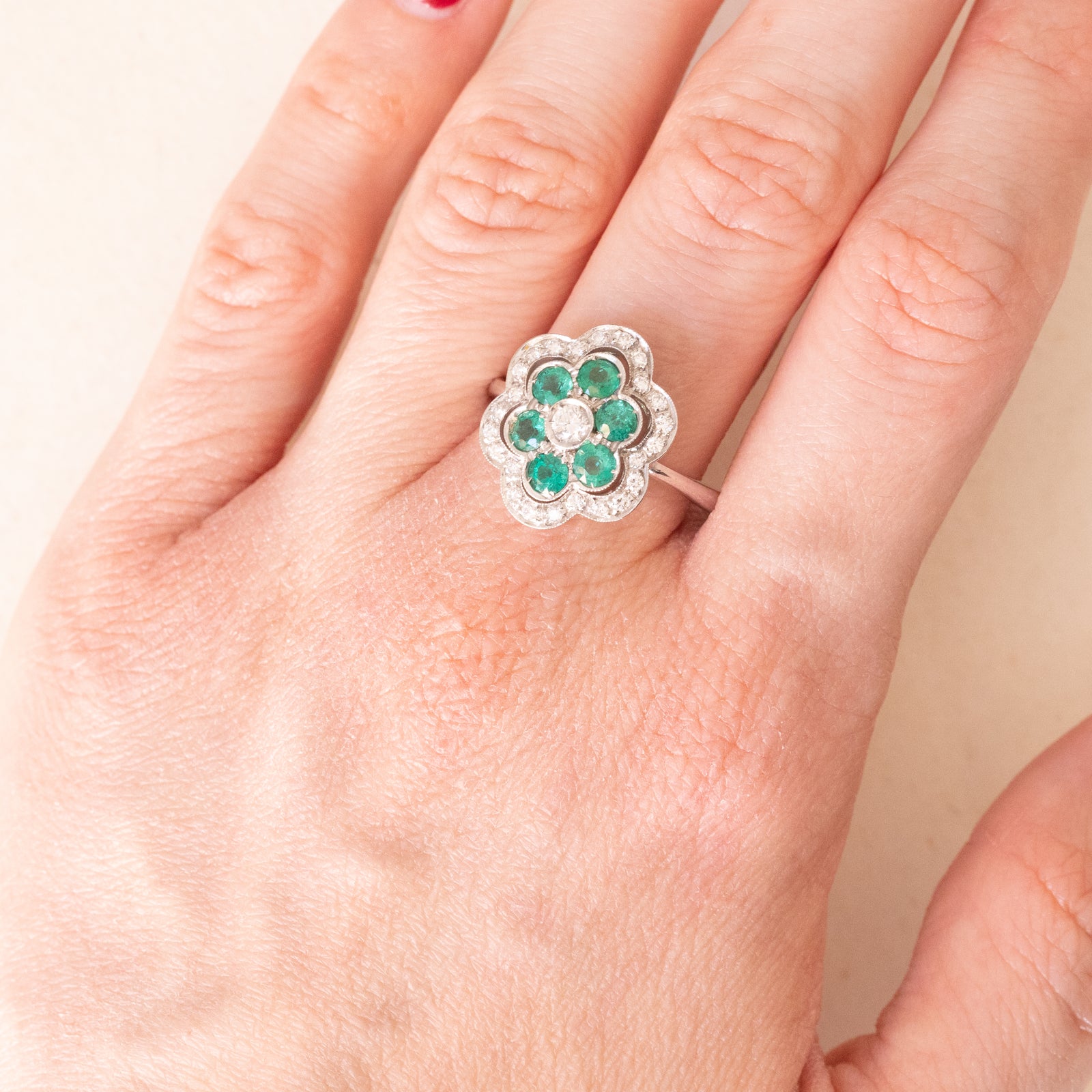 Teamer Elegante filigrana fiore della va zircone anello da do donna colore oro anello di fidanzamento in acciaio inossidabile gioielli regali di nozze  36