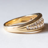 Anello vintage in oro 18K con diamanti (0.50ctw ca.), anni ‘70