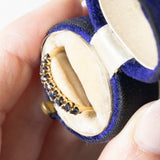 Veretta vintage in oro giallo 18K con zaffiri (0.45ctw ca.), anni ‘60