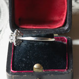 Vintage Gänseblümchenring aus 18 Karat Weißgold mit Diamanten (ca. 0.86 ctw), 70er Jahre