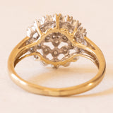 Vintage Diamantring aus 9 Karat Gelb- und Weißgold (ca. 0.40 Karat), 60er/70er Jahre