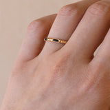 Pair of antique rings in 18K gold with black stones, early 1900s