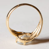 Anello vintage in oro giallo 18K con acquamarina (1.80ct ca.), anni ‘60