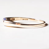 Anello vintage in oro 9K con tanzanite, anni ‘80