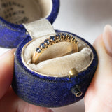 Veretta vintage in oro giallo 18K con zaffiri (0.45ctw ca.), anni ‘60