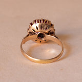 Vintage 18K gold ring with pink topazes, 1970s