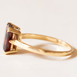 Anello vintage in oro 18K con granato, anni ‘50