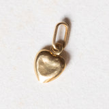 Paar Vintage Herzanhänger aus 18 Karat Gelbgold und Rubin, 60er Jahre