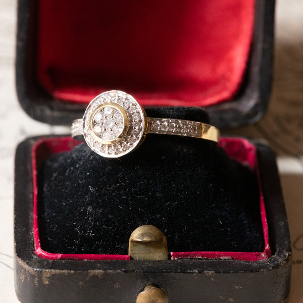 Anello vintage in oro 18K con diamanti (0.35ctw ca.), anni ‘70