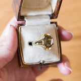 Винтажное коктейльное кольцо из 14-каратного золота с цитриновым кварцем, 70-е годы