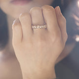 Vintage 14K gold ring with brilliant cut diamonds (0.35ctw approx.), 70s