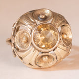 Vintage Cocktailring aus 8 Karat Gelbgold mit Citrin (ca. 2.60 Karat), 70er Jahre