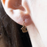 Vintage Entenohrringe aus 18 Karat Gold, 70er/80er Jahre