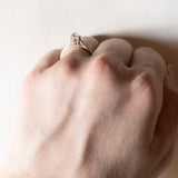 Solitario antico in oro 18K con diamante di taglio vecchia miniera (0.30ct ca.), anni ‘10/‘20