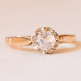 Antique 18K Yellow Gold & White Gold Fancy Cut Diamond Solitaire (approx. 0.25ct), 10s/20s