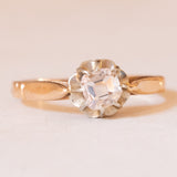 Antiker 18-karätiger Gelbgold- und Weißgold-Diamant im Fancy-Schliff (ca. 0.25 ct), Solitär, 10er/20er Jahre