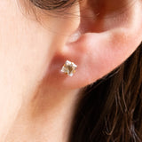 Boucles d'oreilles vintage aigue-marine en or 18 carats, 70