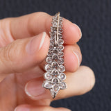 Orecchini pendenti vintage in oro bianco 18K con diamanti (20.80ctw ca.), anni ‘60/‘70