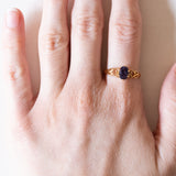 Vintage 8K gold ring with purple iolite, 70s / 80s