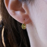Vintage 8K Gold Peridot Ohrringe, 60er/70er Jahre