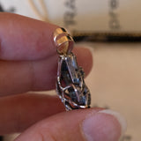 Pendente antico in oro 18K e argento con diamanti di taglio rosetta, primi del ‘900