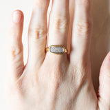 Anello vintage in oro 18K con diamanti (0.05ctw ca.), anni ‘70