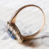 Vintage Ring aus 18 Karat Gold mit Saphiren (ca. 1.90 ctw) und Diamanten (ca. 1.30 ctw), 70er Jahre