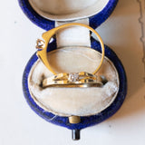 Pair of vintage 18K gold diamond rings (0.08ctw approx.), 1970s