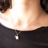 Vintage Herzanhänger aus 18 Karat Gelb- und Weißgold, 70er Jahre