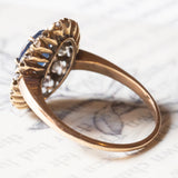 Vintage Ring aus 18 Karat Gold mit Saphiren (ca. 1.90 ctw) und Diamanten (ca. 1.30 ctw), 70er Jahre