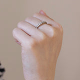 Vintage 14K Weißgold Ring mit Diamanten im Brillantschliff (ca. 0.45ctw), 60er