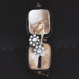Orecchini vintage in oro 14K con diamanti di taglio brillante (0.50ctw ca.), anni ‘60/‘70
