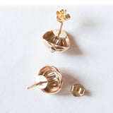 Boucles d'oreilles vintage en or 18 carats, années 60/70