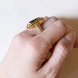 Vintage Aquamarin Ring aus 18 Karat Gold, 70er Jahre