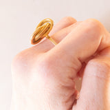 Anello vintage in oro giallo 18K, anni ‘70/‘80