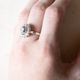Vintage Daisy Ring aus 18 Karat Weißgold & Platindiamant (ca. 0.86 Karat), 60er