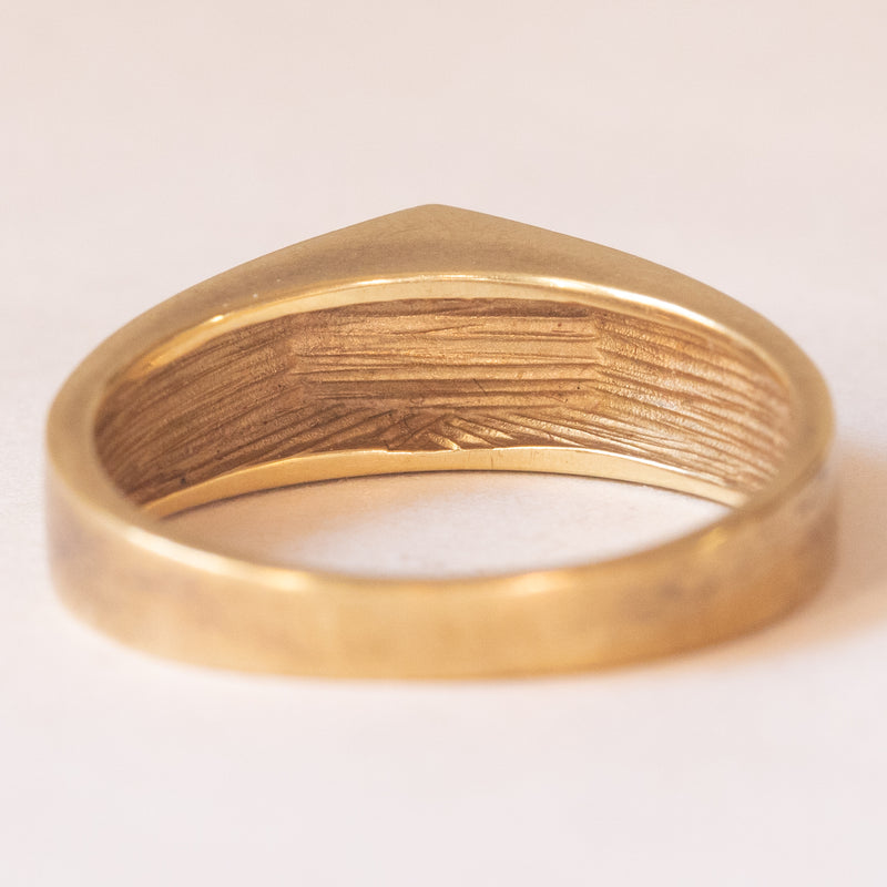 Anello vintage da uomo in oro 14K con rubino, anni ‘70