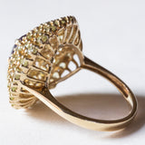Vintage 8K Gold Patch Ring mit Amethyst (ca. 1.10 ct) und Peridots (ca. 1.50 ctw), 70er Jahre