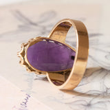 🔮Vintage Amethyst-Ring aus 14 Karat Gelbgold, 50er/60er Jahre
