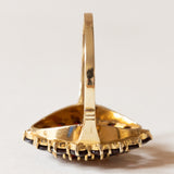 Los mit Vintage-Ring aus 10-karätigem Gold mit Granaten und Anhänger aus 8-karätigem Gold mit Granaten und Perle, 60er/70er Jahre