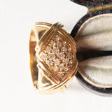 Anello vintage in oro 18K con diamanti (0.40ctw ca.), anni ‘70
