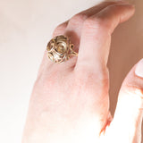 Vintage Cocktailring aus 8 Karat Gelbgold mit Citrin (ca. 2.60 Karat), 70er Jahre