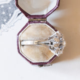 Anello a margherita vintage in oro bianco 18K con diamanti (0.35ctw ca.), anni ‘60